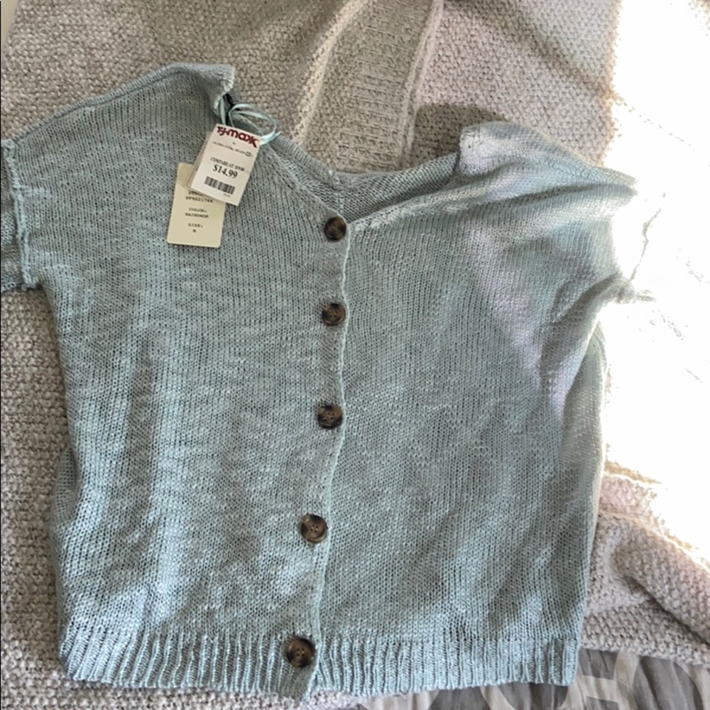 Blue Cardigan Sweater